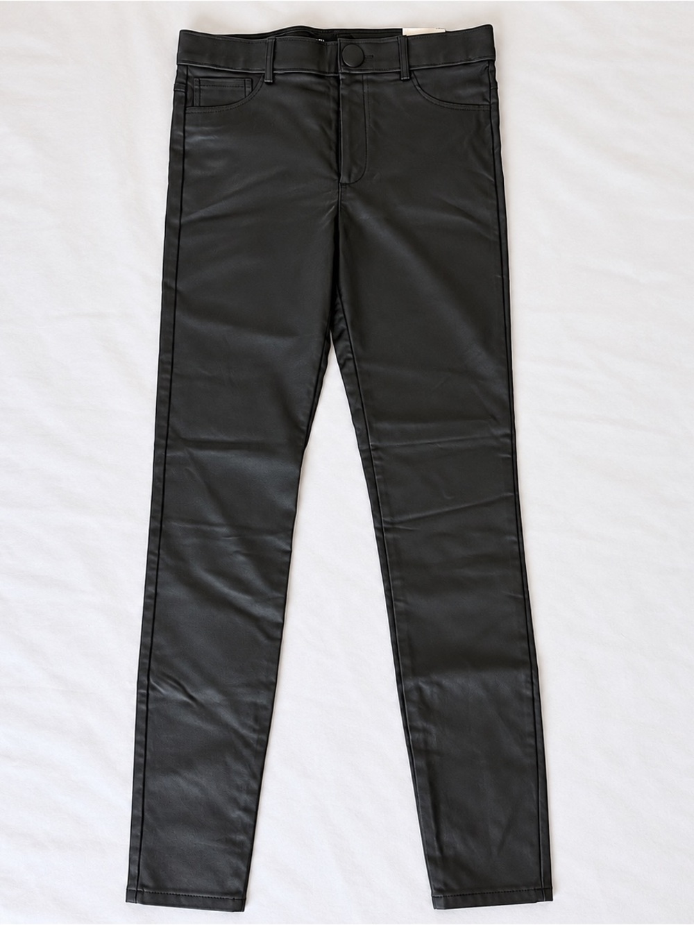Zara Black Faux Leather Skinny Jeans
